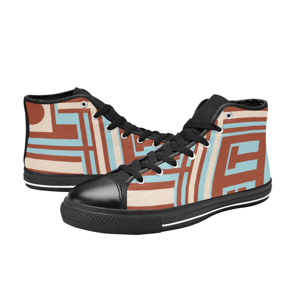 Model 1 High Top Canvas Shoes for Kid (Model 017)