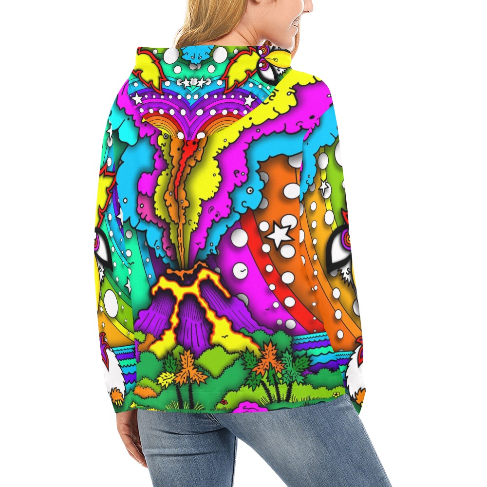 ITEM 36 _ TINY ISLAND - HOODIE All Over Print Hoodie for Women (USA Size) (Model H13)