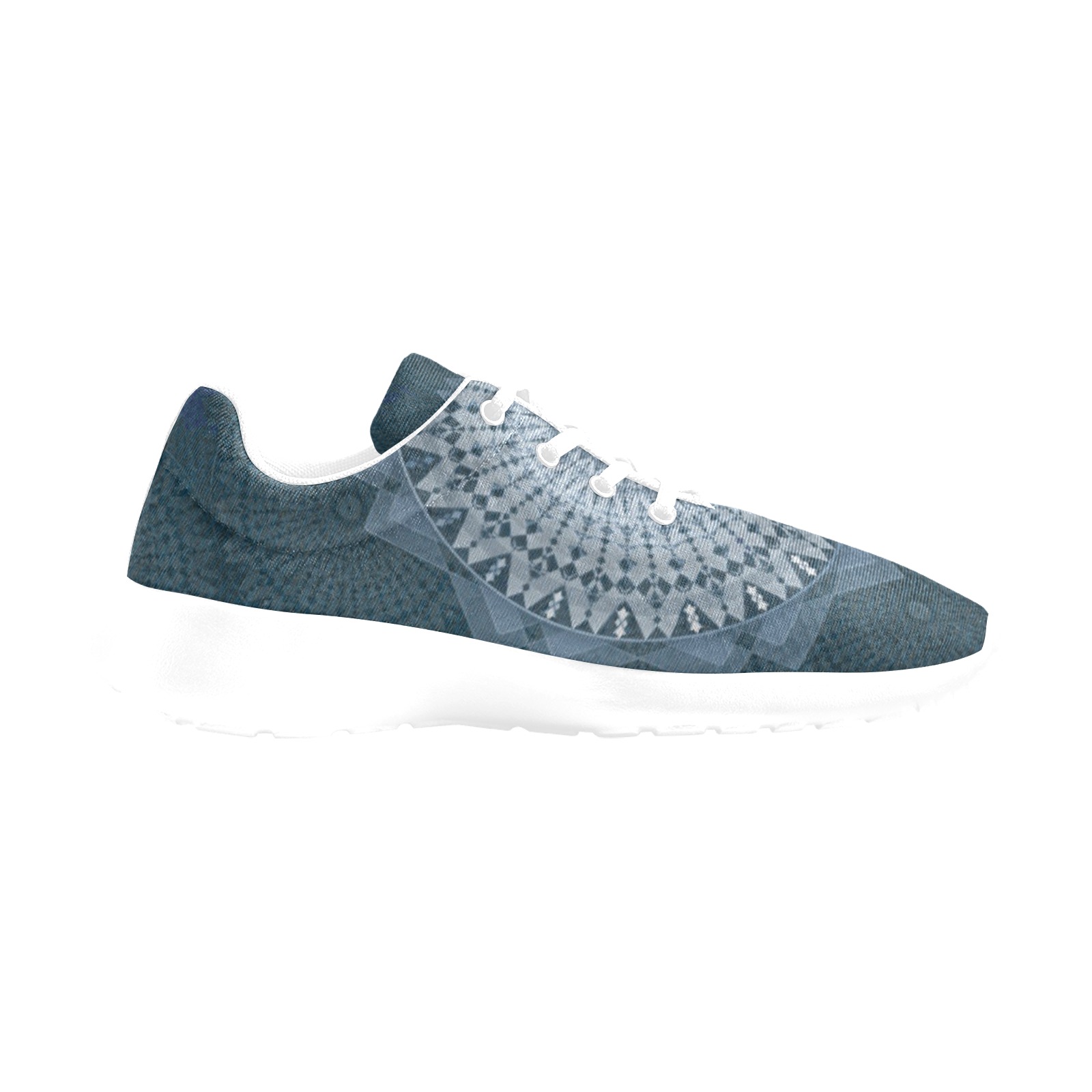 An initiation of the mass circle (blue version) Women's Athletic Shoes (Model 0200)