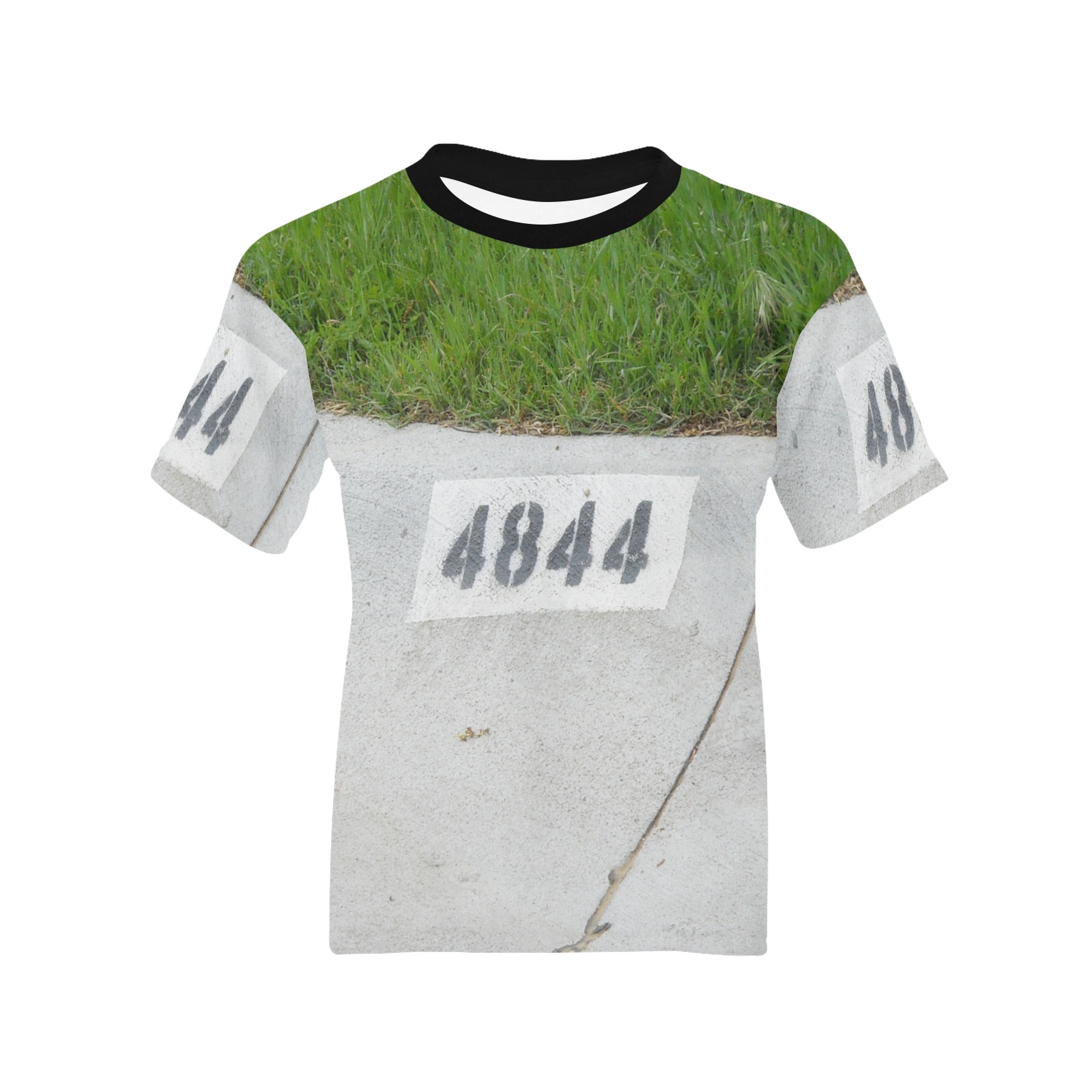 Street Number 4844 with black collar Kids' All Over Print T-shirt (Model T65)
