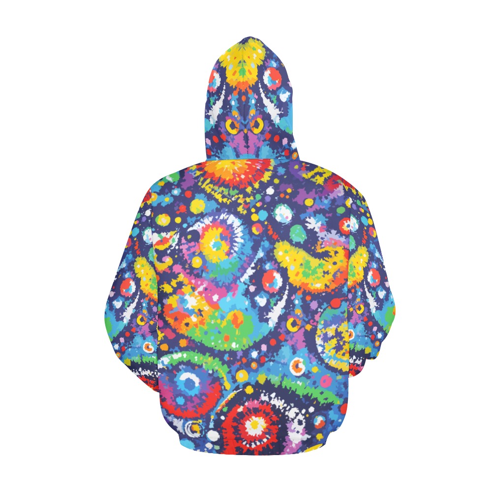 Beautiful modernist abstract art. Tie-dye colors. All Over Print Hoodie for Women (USA Size) (Model H13)