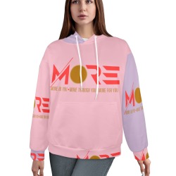 Untitled design (30) mORE Women Two Tone Women's All Over Print Hoodie (Model H61)