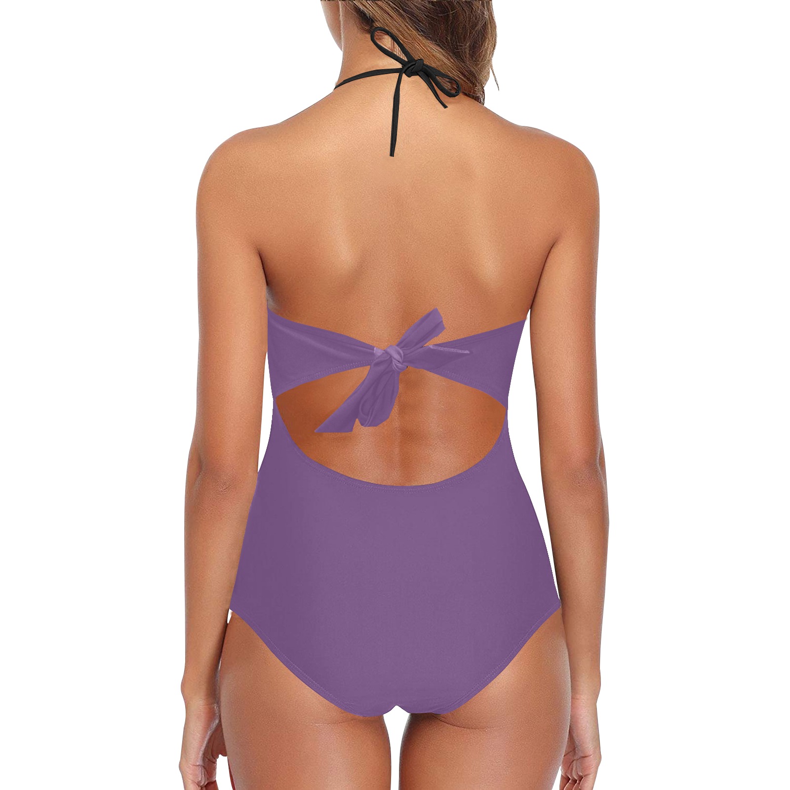 color purple 3515U Lace Band Embossing Swimsuit (Model S15)