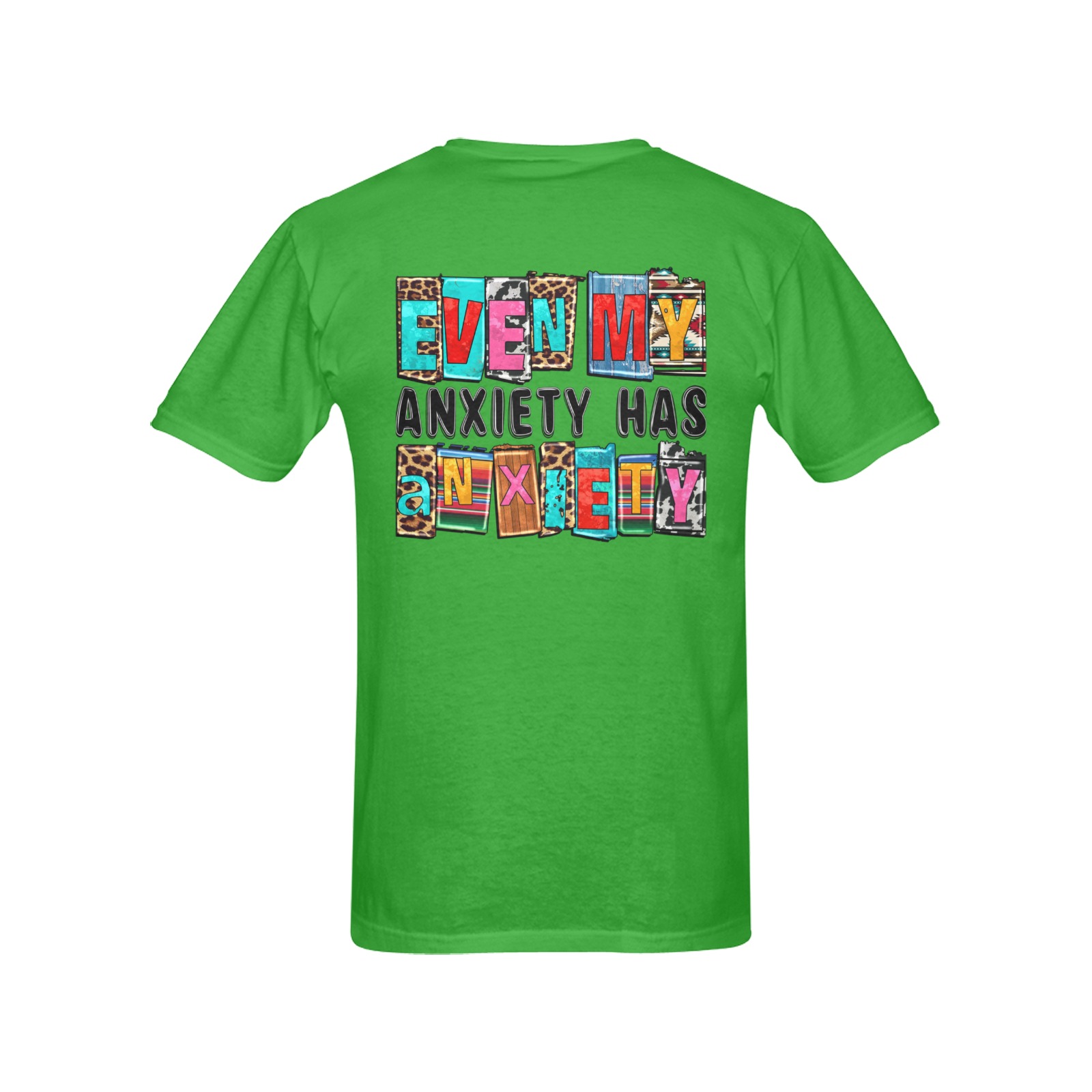 My Anxiety has Anxiety Men's T-Shirt in USA Size (Two Sides Printing)