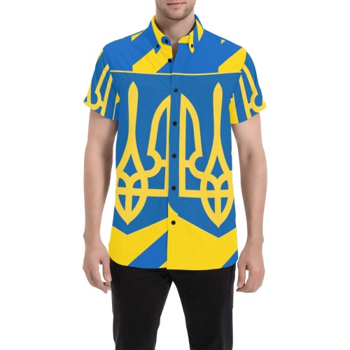 UKRAINE Men's All Over Print Short Sleeve Shirt (Model T53)