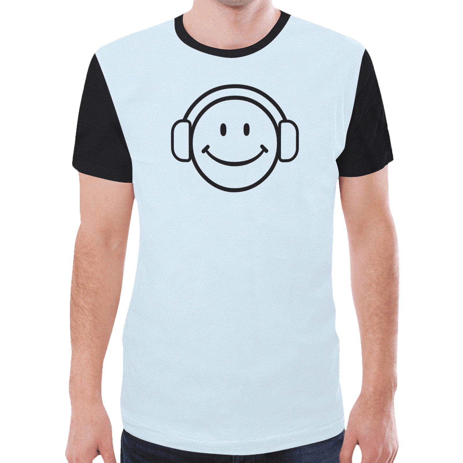 Colorblock Tee Smiley Face New All Over Print T-shirt for Men (Model T45)