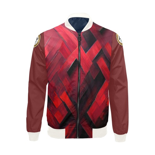 red diamond All Over Print Bomber Jacket for Men (Model H19)