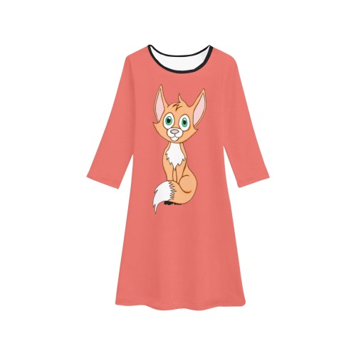 Foxy Roxy Coral Girls' Long Sleeve Dress (Model D59)