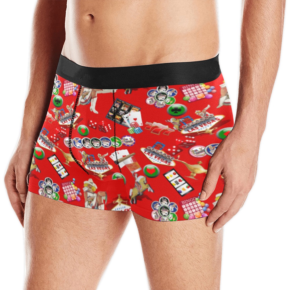 Las Vegas Icons on Red Men's All Over Print Boxer Briefs (Model L10 ...