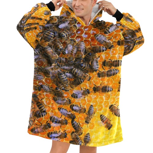 HONEY BEES 4 Blanket Hoodie for Men