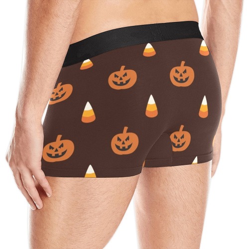 Pumpkins and Candy Corn Men's Boxer Briefs with Merged Design (Model  L10)