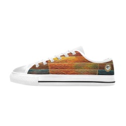 colourful brick Men's Classic Canvas Shoes (Model 018)