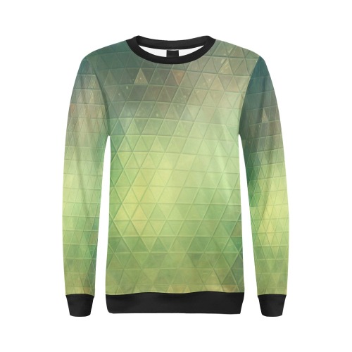 mosaic triangle 12 All Over Print Crewneck Sweatshirt for Women (Model H18)