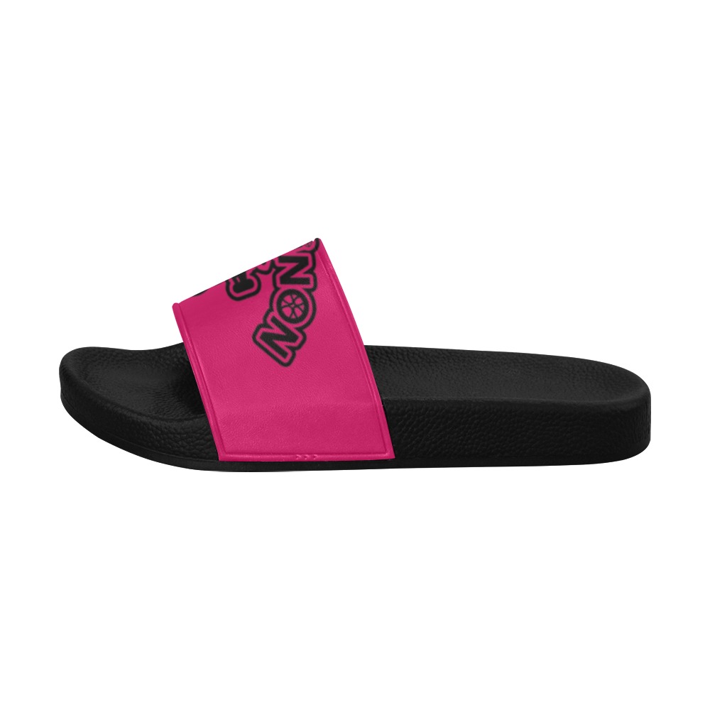 RollinOn3 Hot Pink Slides Female Women's Slide Sandals (Model 057)