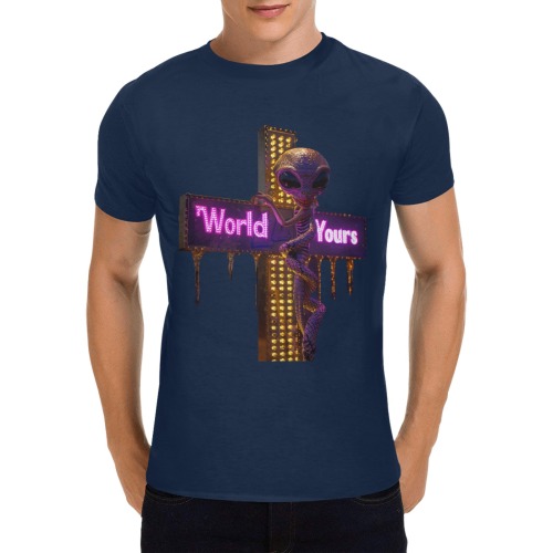 Worlds is Yours_ Men's T-Shirt in USA Size (Two Sides Printing)