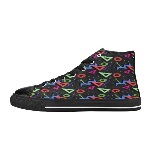 FLYING OBJECTS Women's Classic High Top Canvas Shoes (Model 017)