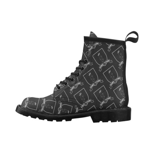 DIONIO - ICON Boots (Black & White) Men's PU Leather Martin Boots (Model 402H)