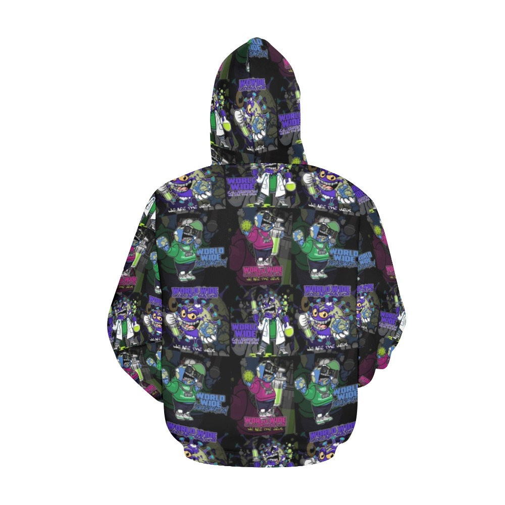 wwcfam All Over Print Hoodie for Women (USA Size) (Model H13)