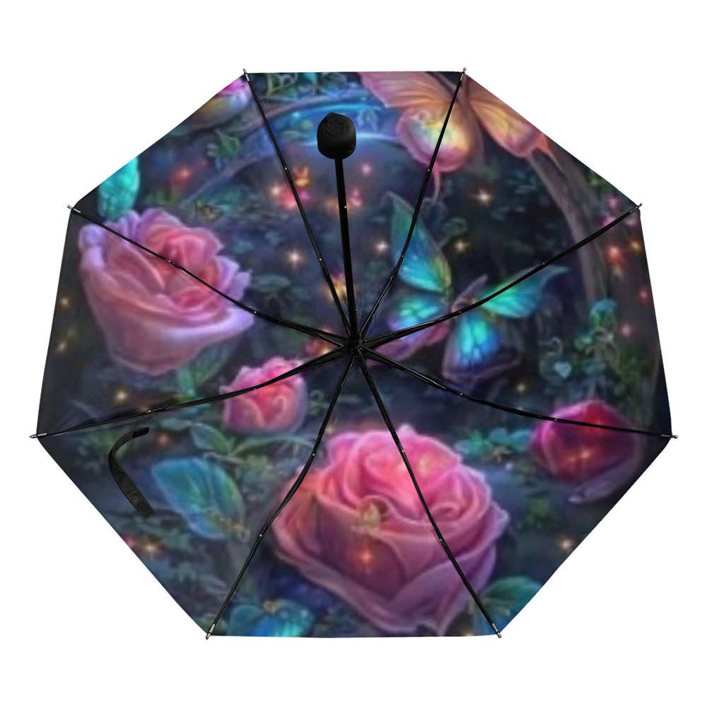 Floral Anti-UV Foldable Umbrella (Underside Printing) (U07)