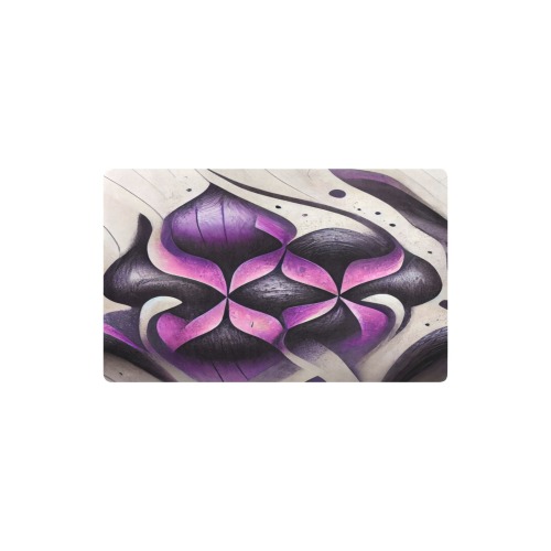 purple and cream pattern Kitchen Mat 32"x20"