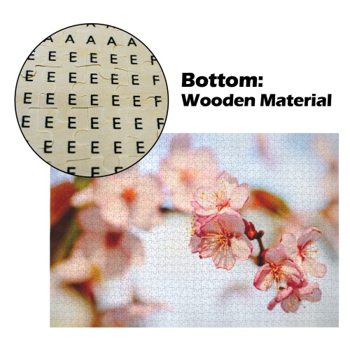 Stunning natural composition of sakura flowers. 1000-Piece Wooden Jigsaw Puzzle (Horizontal)