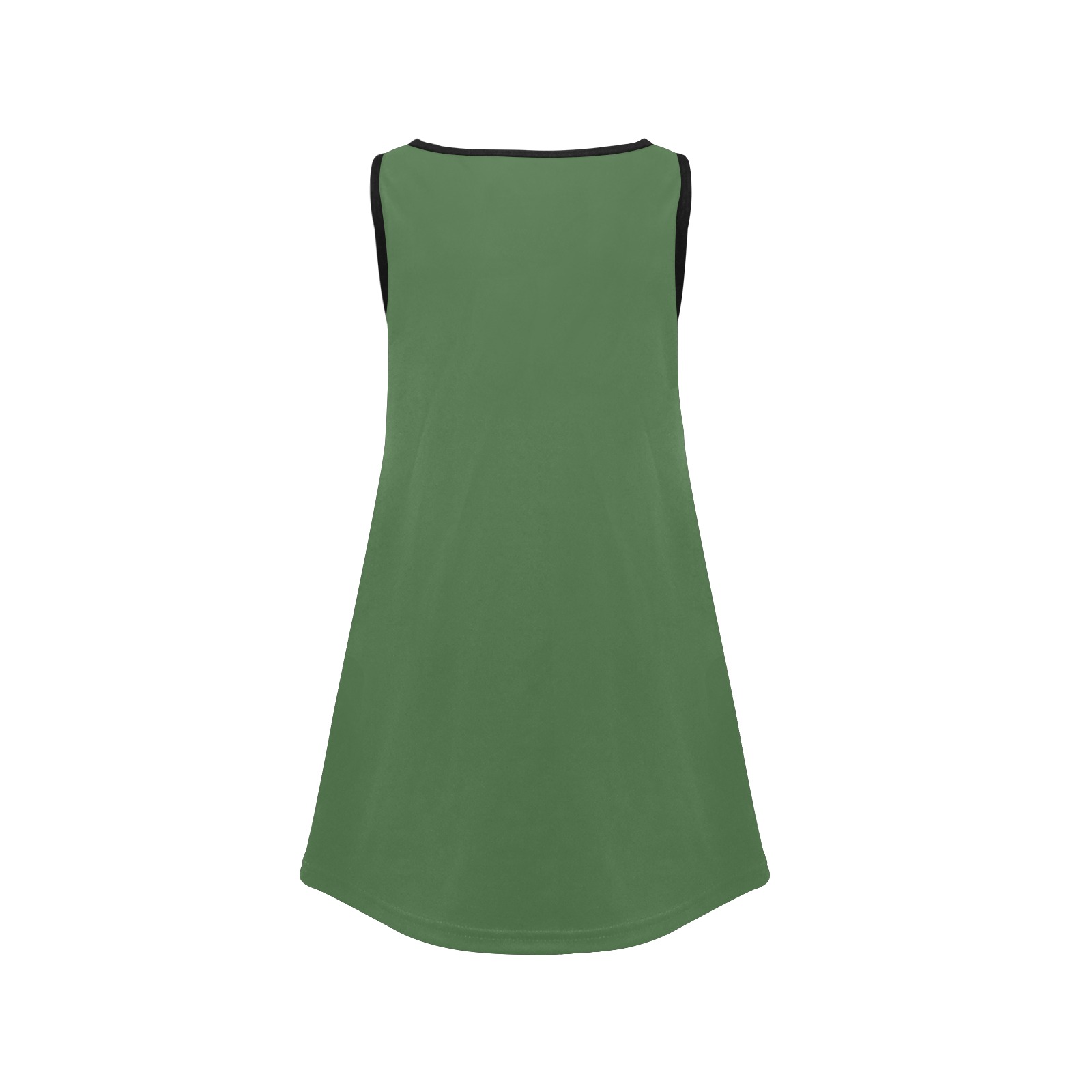 color artichoke green Girls' Sleeveless Dress (Model D58)