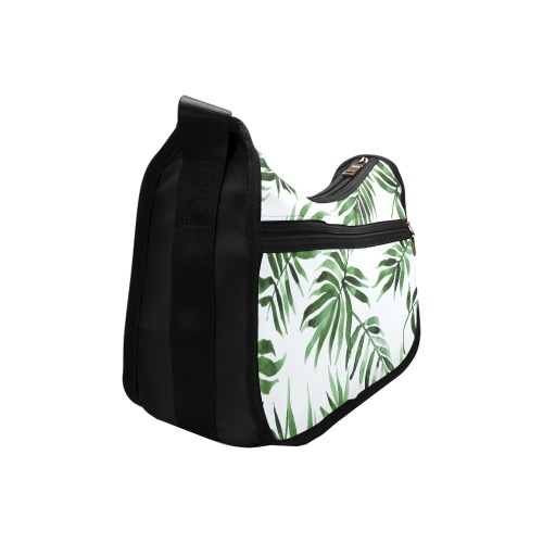 Watercolor_green_leaf Crossbody Bags (Model 1616)