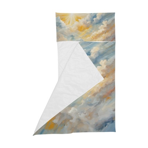 Sun is shining above the colorful clouds cool art Kids' Sleeping Bag