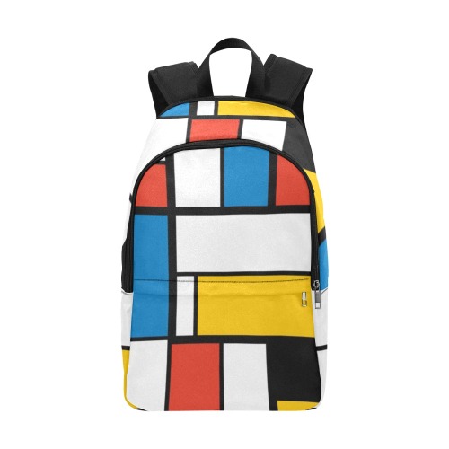 Mondrian De Stijl Modern Fabric Backpack for Adult (Model 1659)