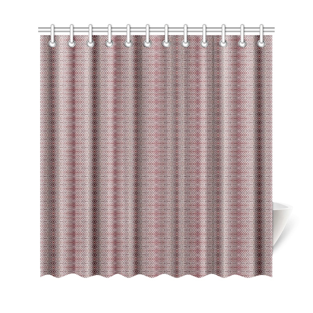 red and white repeating pattern Shower Curtain 69"x72"