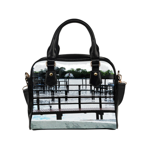Docks On The River 7580 Shoulder Handbag (Model 1634)