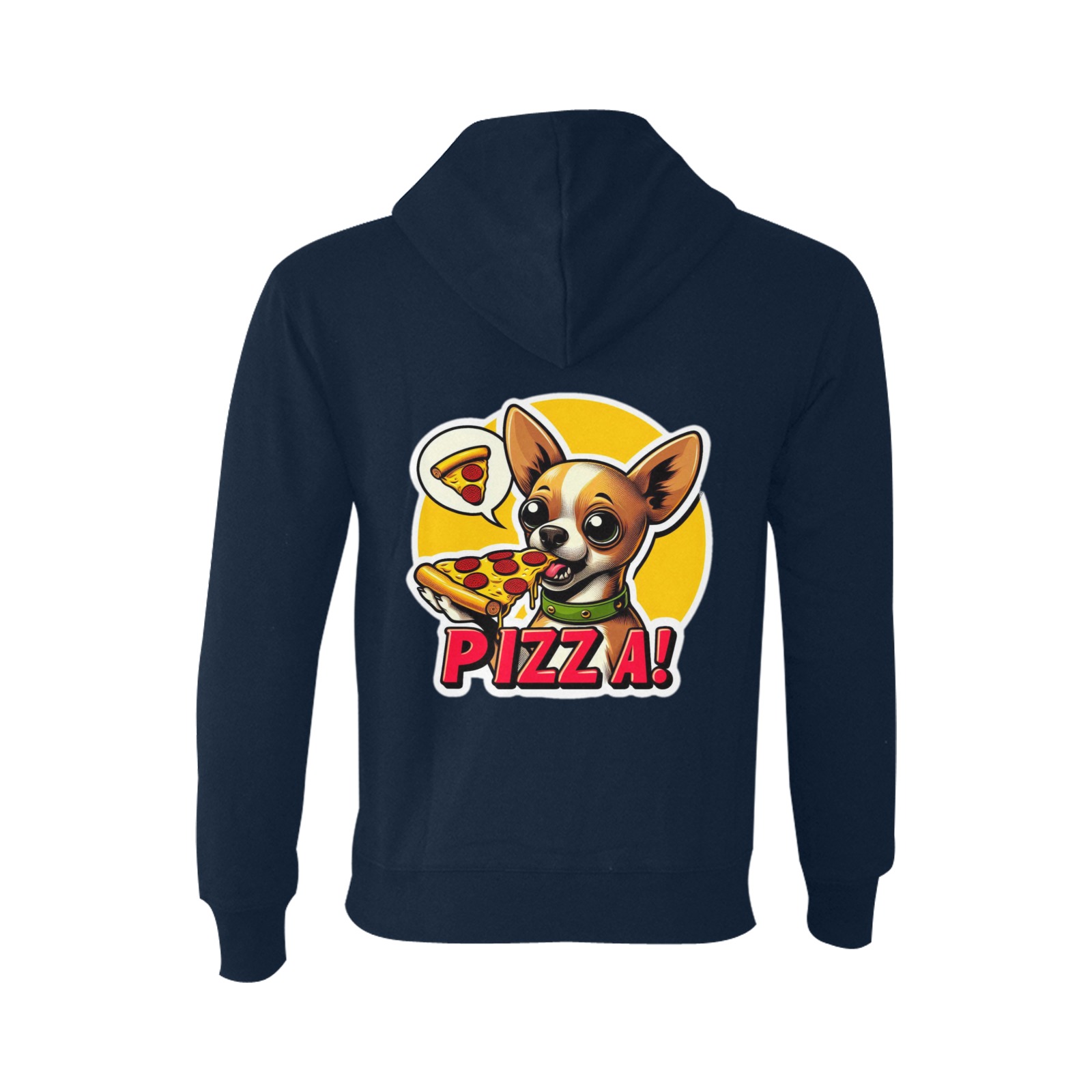 CHIHUAHUA EATING PIZZA 11 Oceanus Hoodie Sweatshirt (NEW) (Model H03)