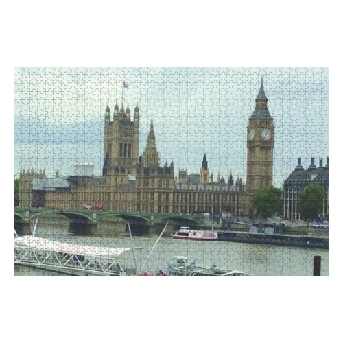Houses of Parliament and Big Ben 1000-Piece Wooden Photo Puzzles