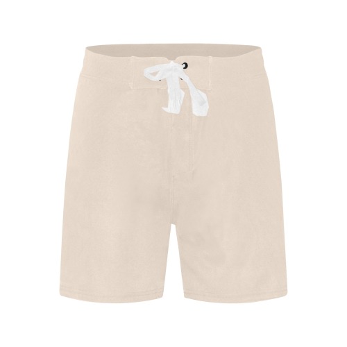 color champagne pink Men's Mid-Length Beach Shorts (Model L47)