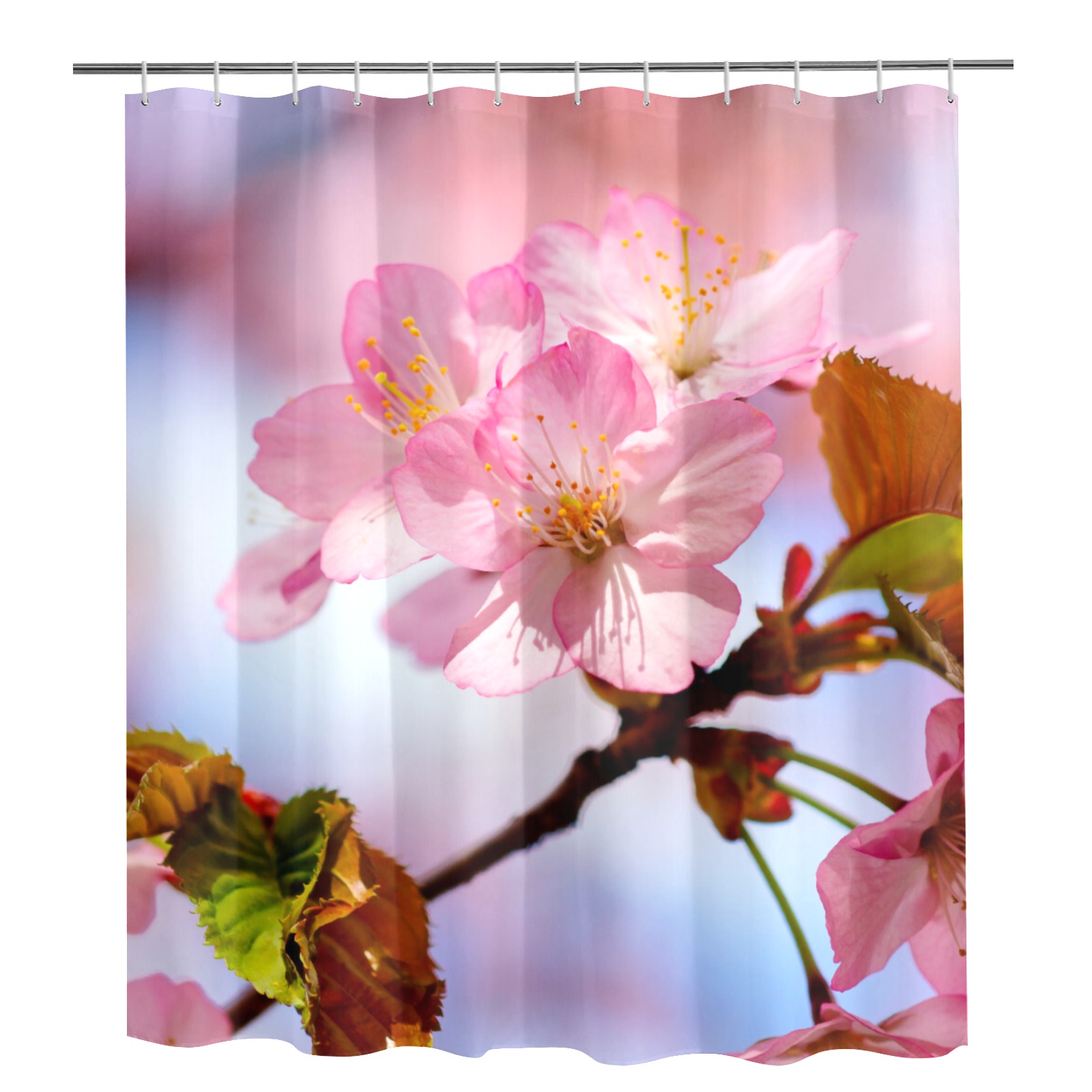 Beauty, love, wisdom of sakura cherry flowers. Shower Curtain 72"x84"
