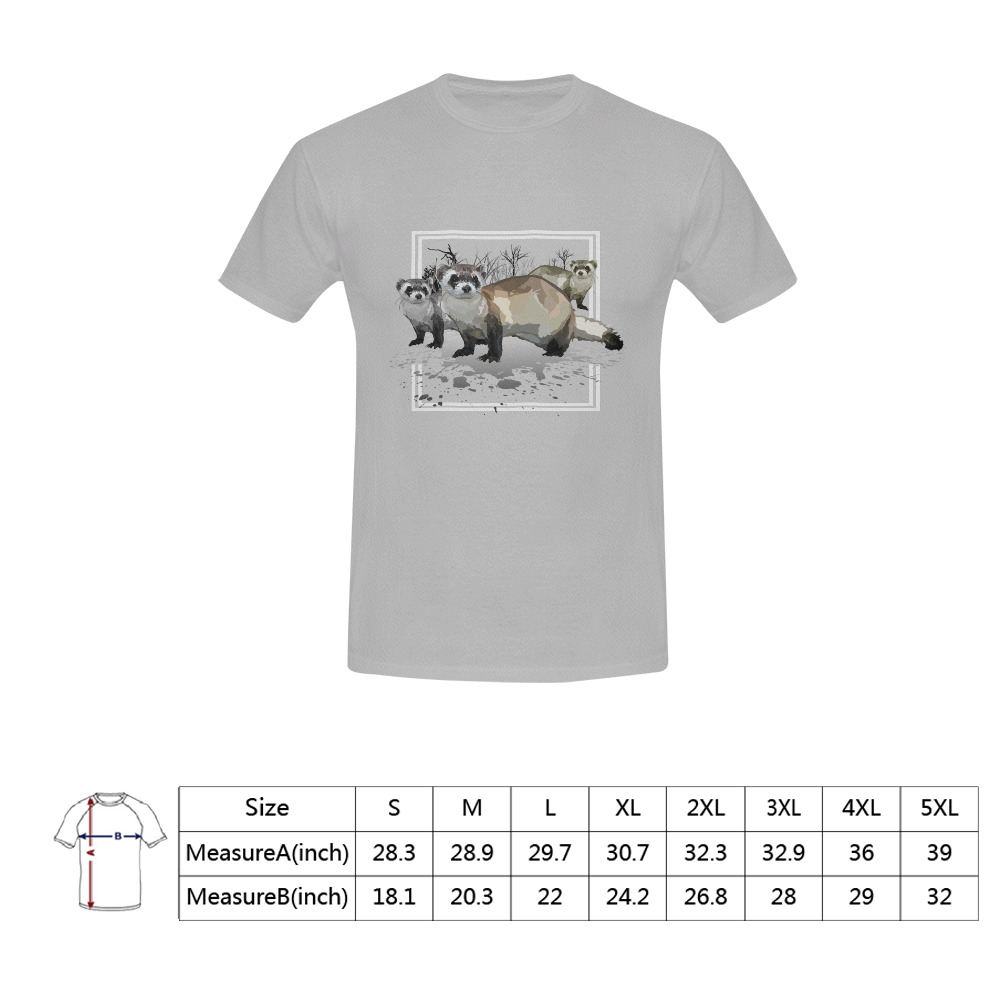 Ferrets Men's T-Shirt in USA Size (Front Printing Only)