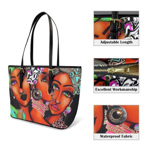 IMG_0039 Leather Tote Bag-Small (Front&Back Printing) (1651)