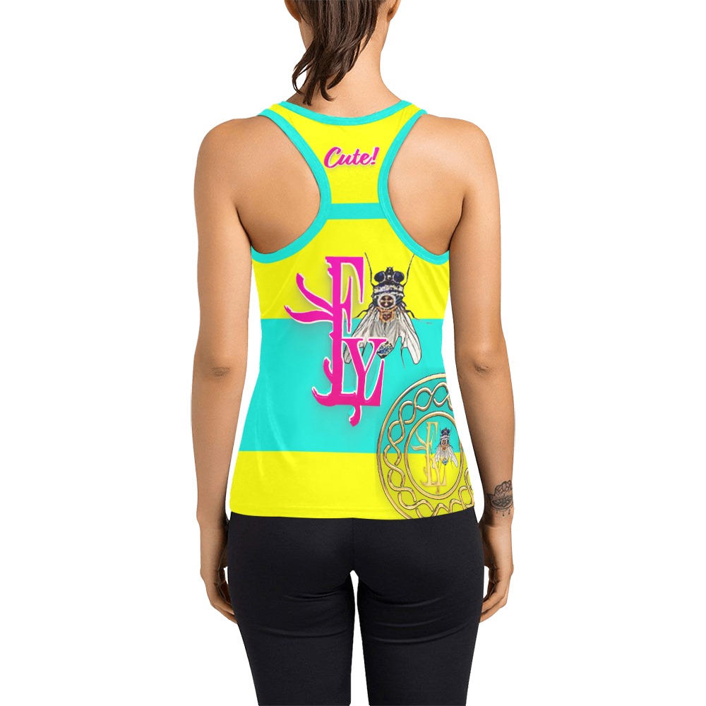 Bright & Shinny Collectable Fly Women's Racerback Tank Top (Model T60)