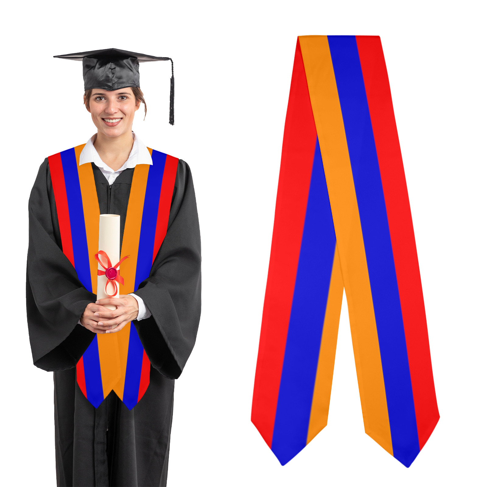 Armenian Flag Graduation Stole