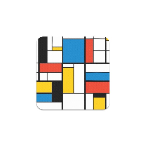 Mondrian De Stijl Modern Square Coaster