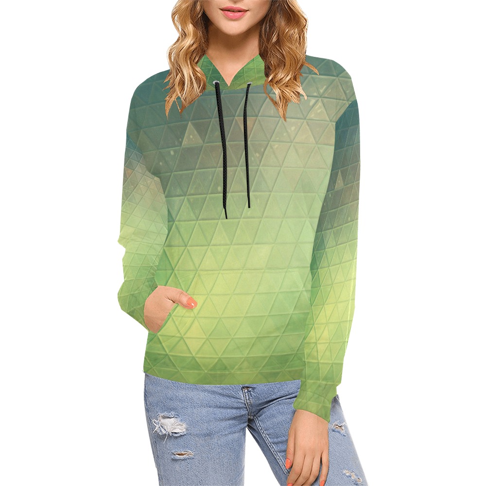 mosaic triangle 12 All Over Print Hoodie for Women (USA Size) (Model H13)