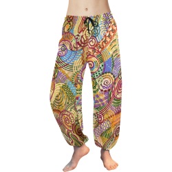 Autumn Rain Rings Women's All Over Print Harem Pants (Model L18)