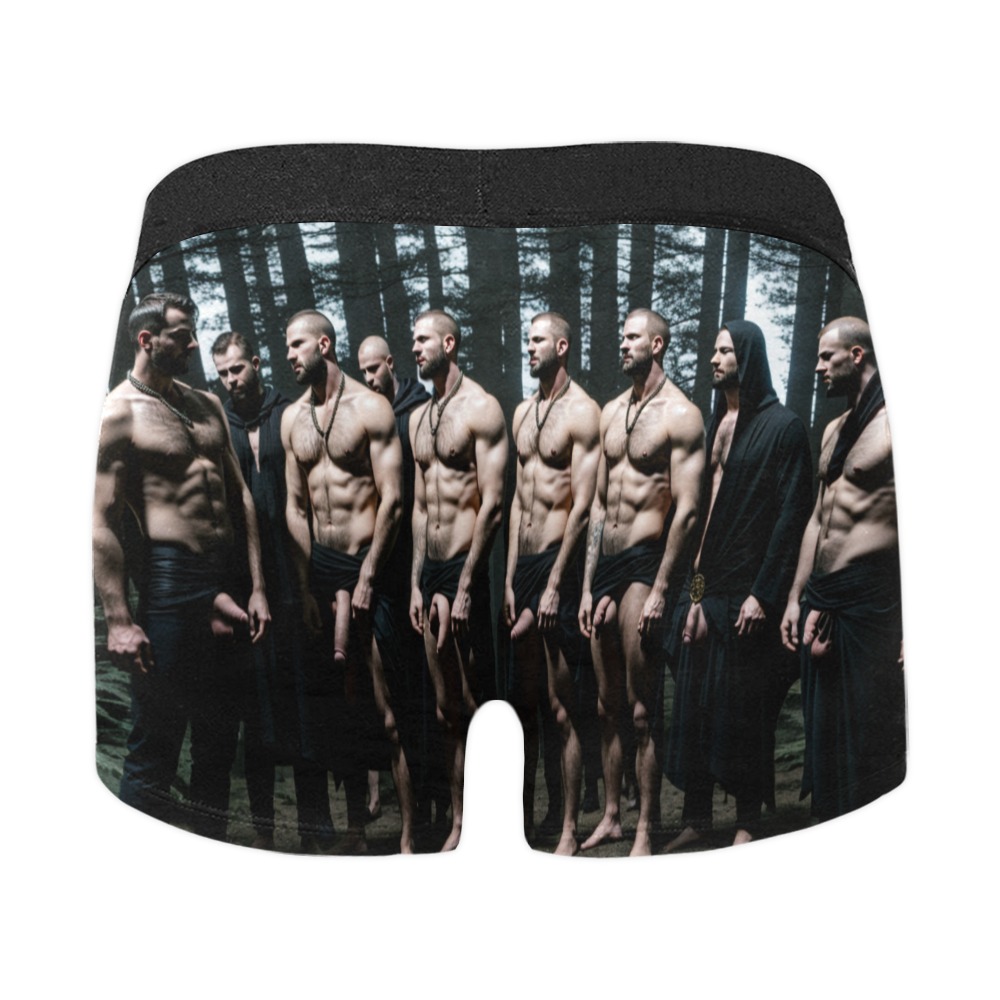 Forest Brotherhood Men's Boxer Briefs with Merged Design (Model  L10)