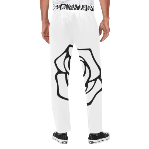 Aromatherapy Apparel Graphic Casual Pants White Men's All Over Print Casual Trousers (Model L68)