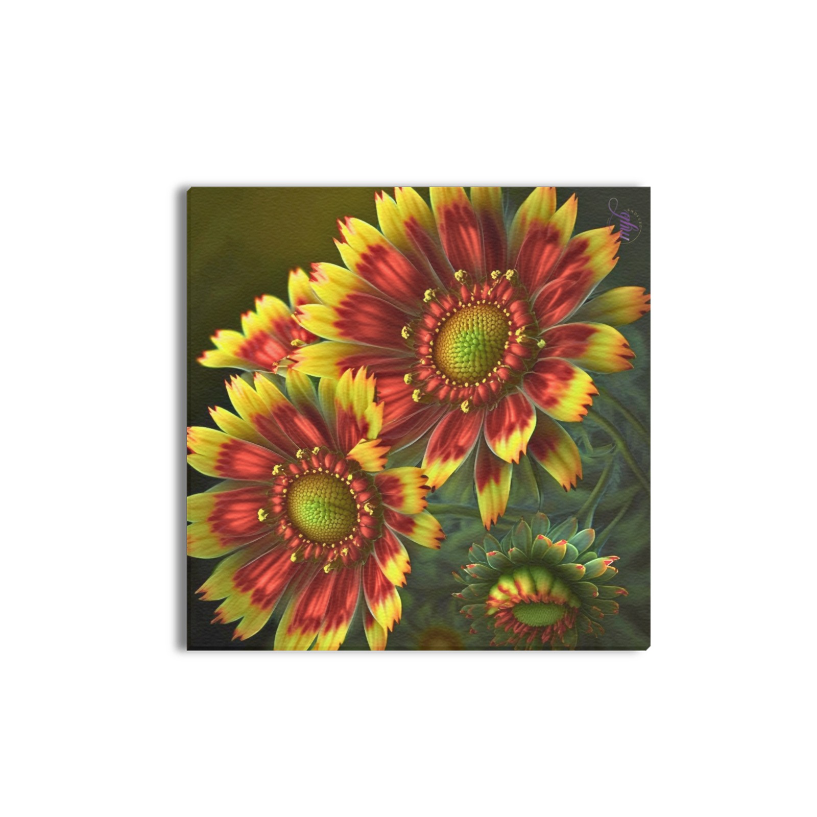 April Showers bring May Flowers Upgraded Canvas Print 16"x16"