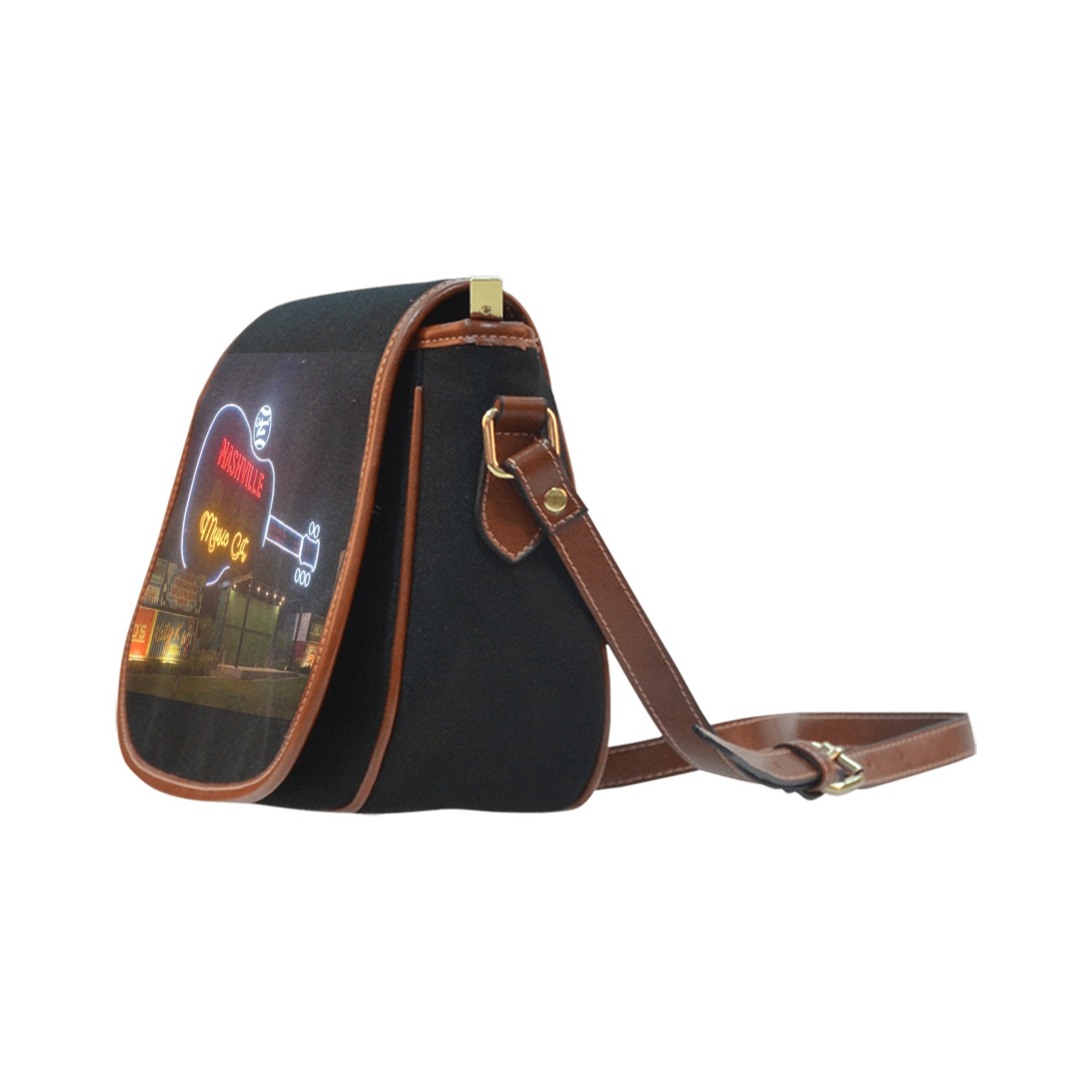 Saddle Bag Music City Saddle Bag/Small (Model 1649)(Flap Customization)