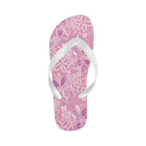 Cute floral pattern Flip Flops for Men/Women (Model 040)