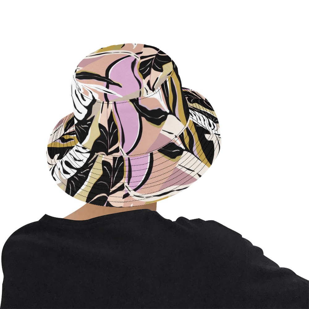 Tropical modern simple graphic All Over Print Bucket Hat for Men