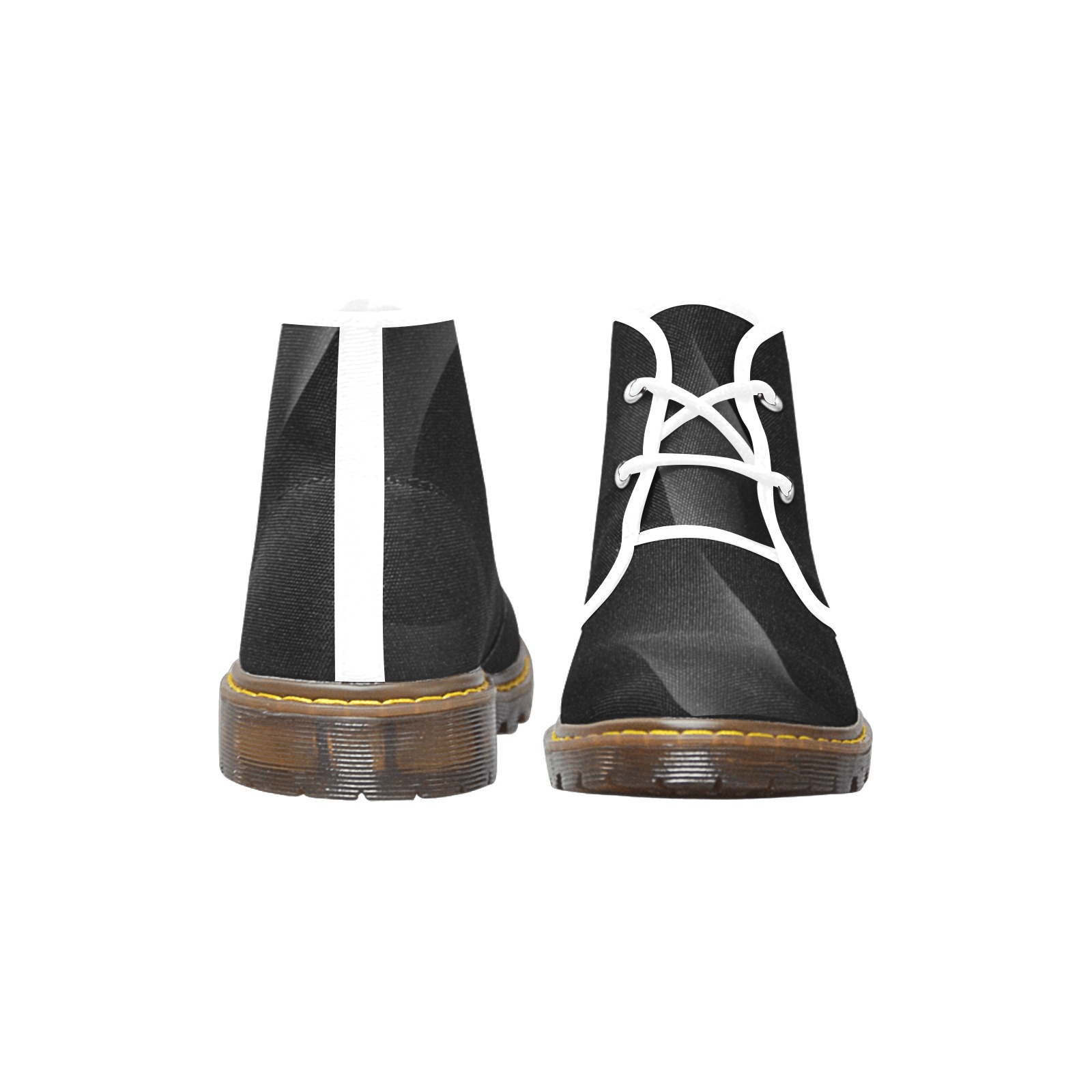 Women Chukka Boot - Black 2 Women's Canvas Chukka Boots (Model 2402-1)