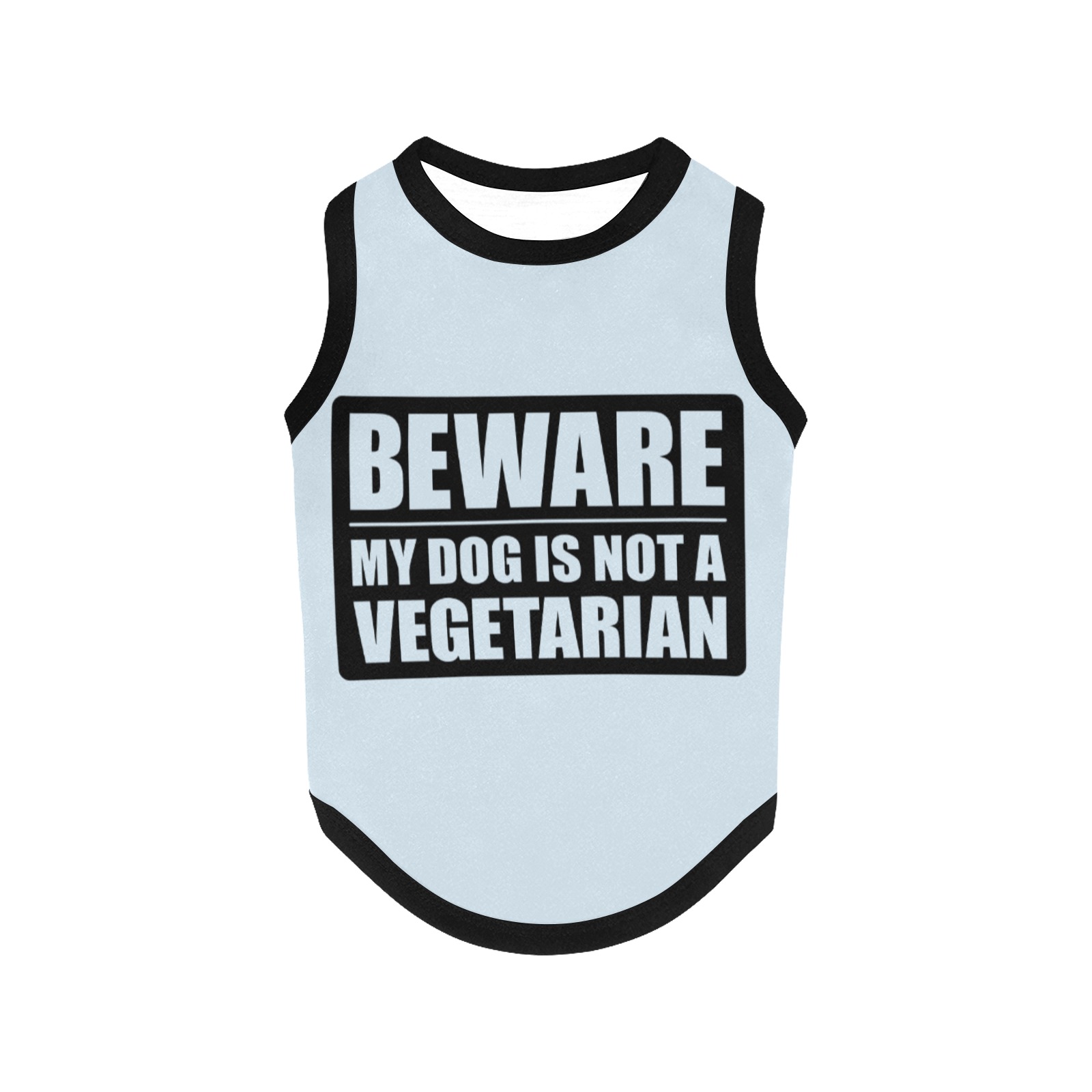 Beware My Dog Is Not A Vegetarian All Over Print Pet Tank Top